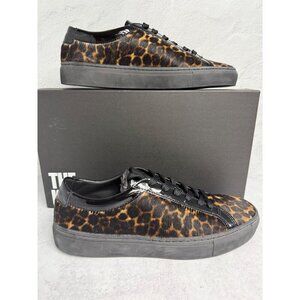NIB THE KOOPLES Women’s Leopard Low Top Leather Urban Sneakers Size FR 41/US‎ 10
